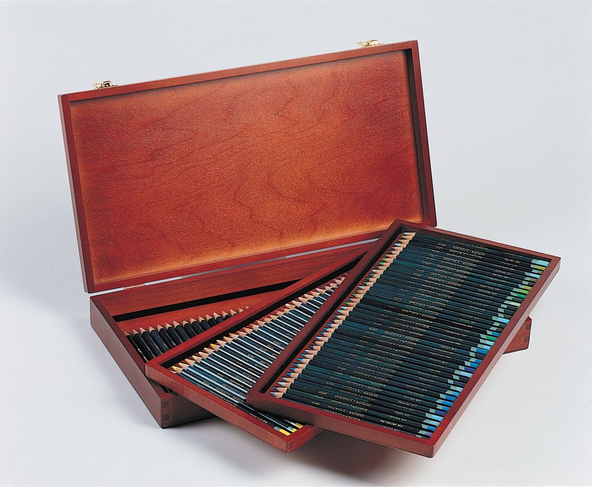 Derwent Artists Colouring Pencils, Set of 120 in Wooden Gift Box 32098