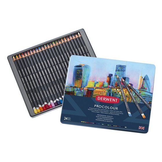Derwent Procolour Colouring Pencils, Set of 24, 2302506