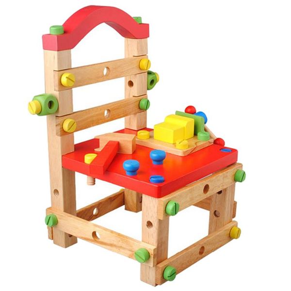 Wooden Construction Work Bench Chair Kit for Kids