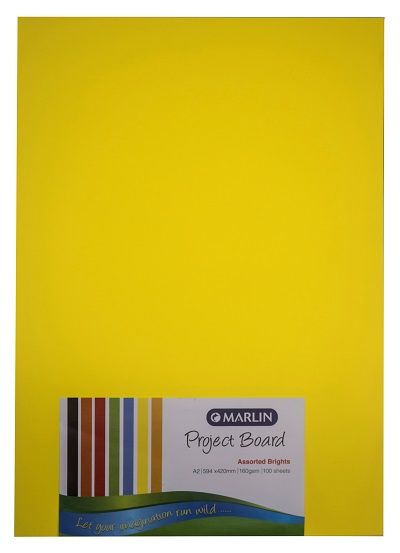 Marlin: Project Boards A2 100's - Brights Assorted