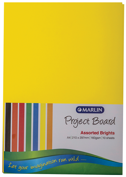 Marlin: Project Boards A4 10's - Bright Assorted