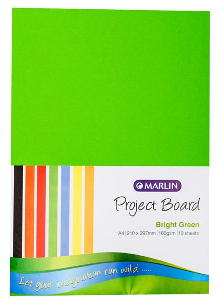 Marlin: Project Boards A4 10's - Bright Green