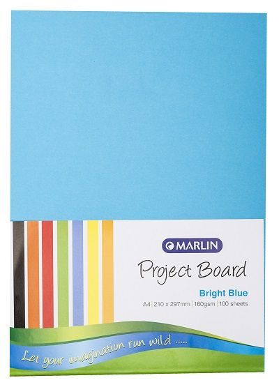 Marlin: Project Boards A4 100's - Bright Blue