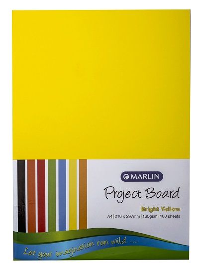 Marlin: Project Boards A4 100's - Bright Yellow