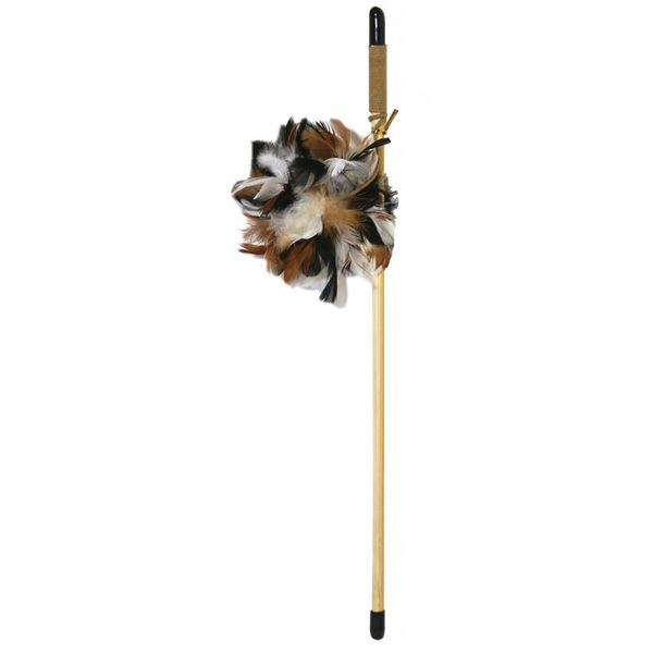 Rosewood - Cat Toy Jolly Moggy Natural Wild Feather Teaser
