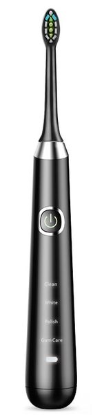 IPx7 Sonic Rechargeable Electric Toothbrush With Extra Head - Black
