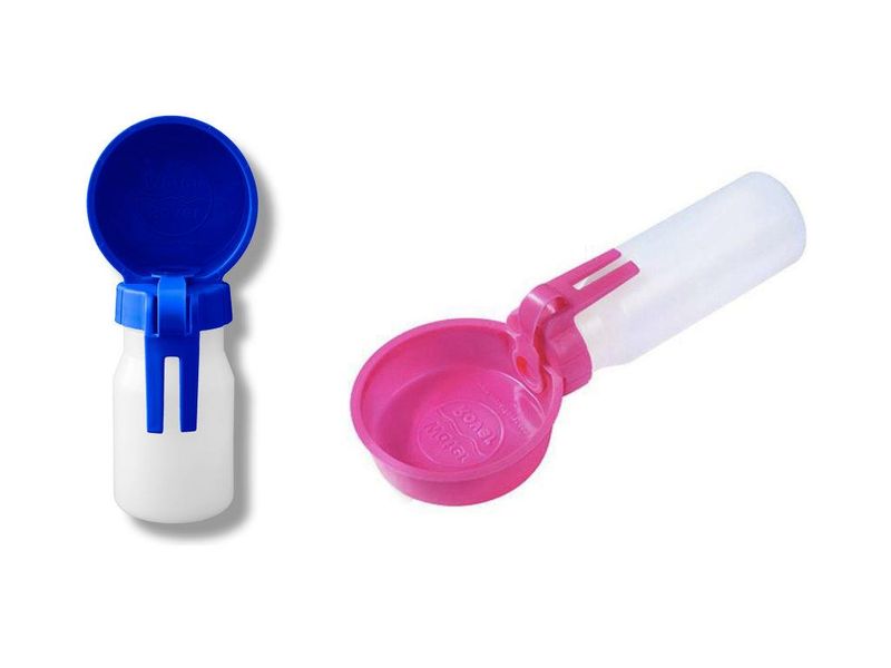 Water Rover Portable Botttle &amp; Bowl 235ml and 760ml (2 Pack - Blue/Pink)