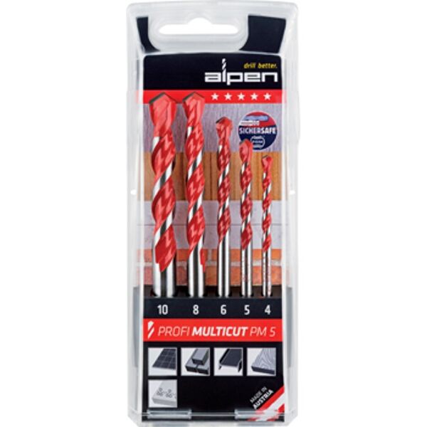 Alpen - Multicut Drill Bit Set - Set of 5