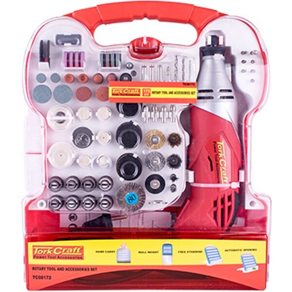 Tork Craft - Mini Rotary Tool And Accessory Kit - Set of 172