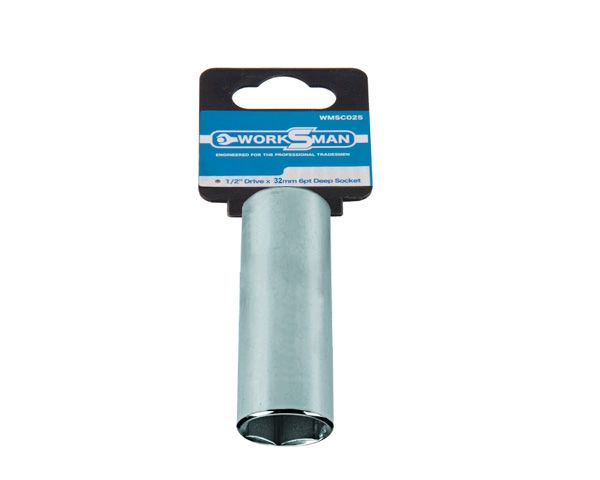 Worksman 1/2 Drive Deep Socket - 30mm