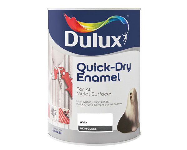 Dulux 1 Litre Quickdry Enamel Paint - White