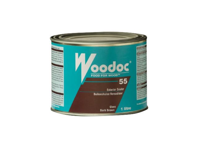 Woodoc 1 Litre Outdoor 55 Gloss Sealer - Dark Brown