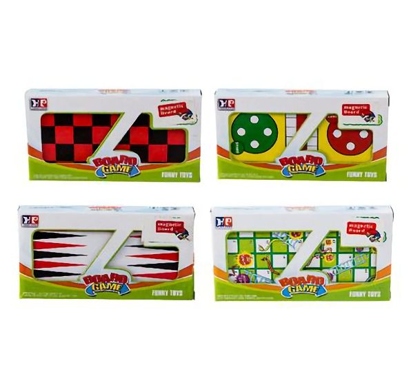 Bulk Pack x 4 Board Games Snaked & Ladders, Ludo & Chess