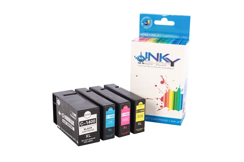 Generic Canon 1400XL Set - Black, Cyan, Magenta &amp; Yellow