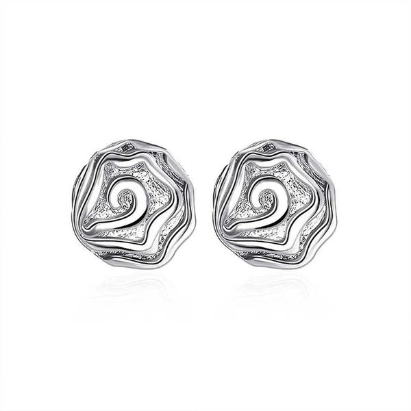 Silver Rose Earrings
