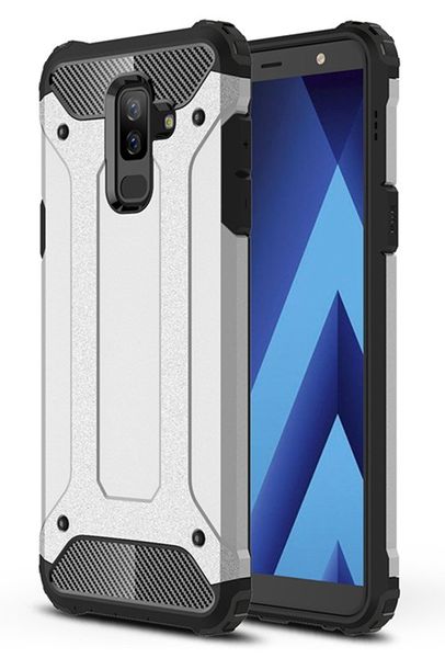 Shockproof Armor Case for Samsung Galaxy A6+ - Silver (2018)