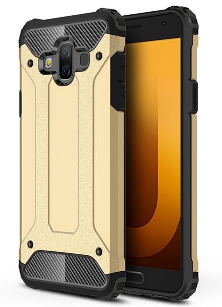 Shockproof Armor Case for Samsung Galaxy J7 Duo - Silver
