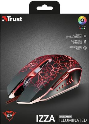 trust gxt 105 izza illuminated gaming mouse