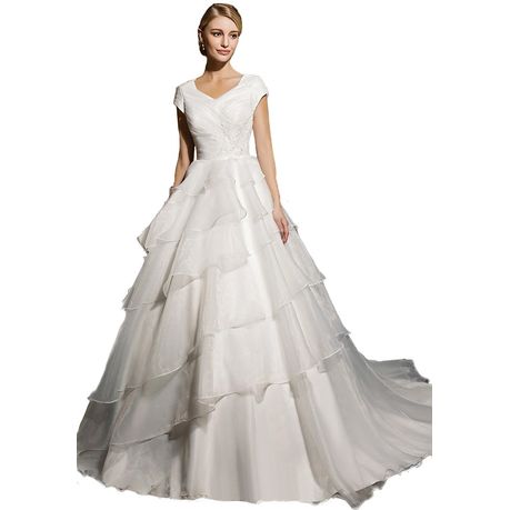white layered dress