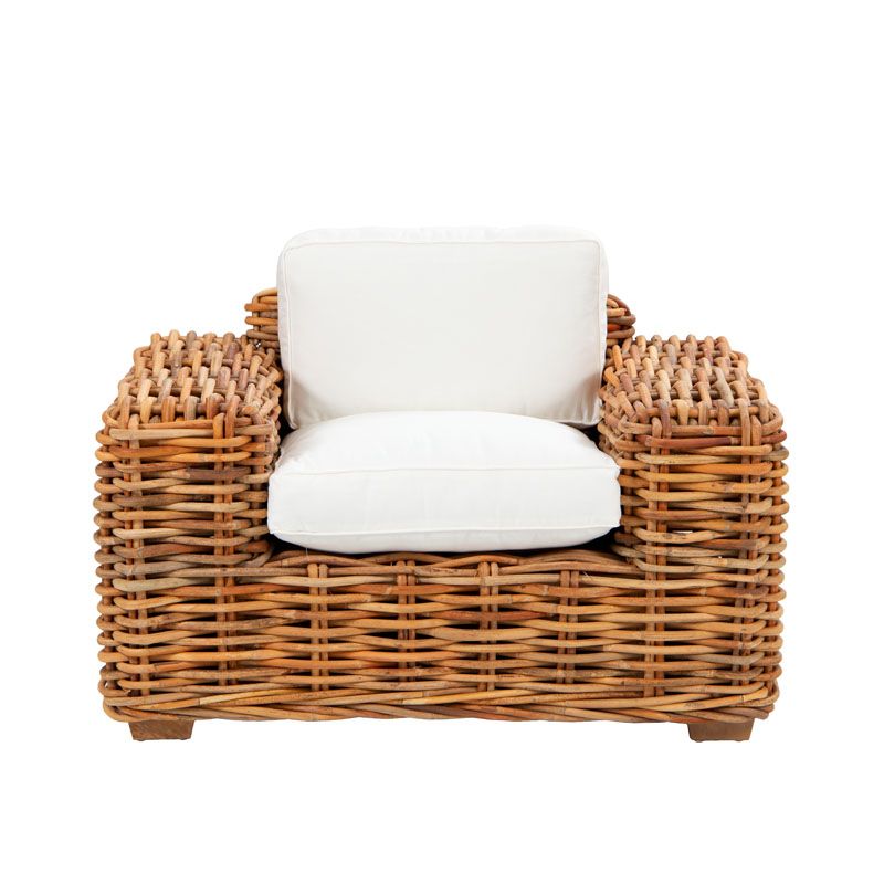 Cielo Lifestyle Portland 1 Seater Wicker Sofa Brown Cielo Portland 1 Seater Wicker Sofa Brown
