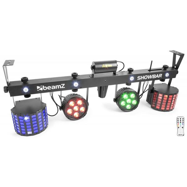 BeamZ SHOWBAR 2x PAR/2x Butterfly &amp; R/G Laser DMX IRC