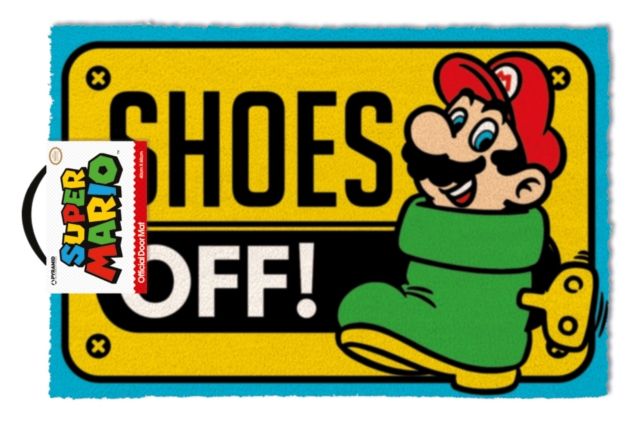 Super Mario: Shoes Off Colour Door Mat (Parallel Import)