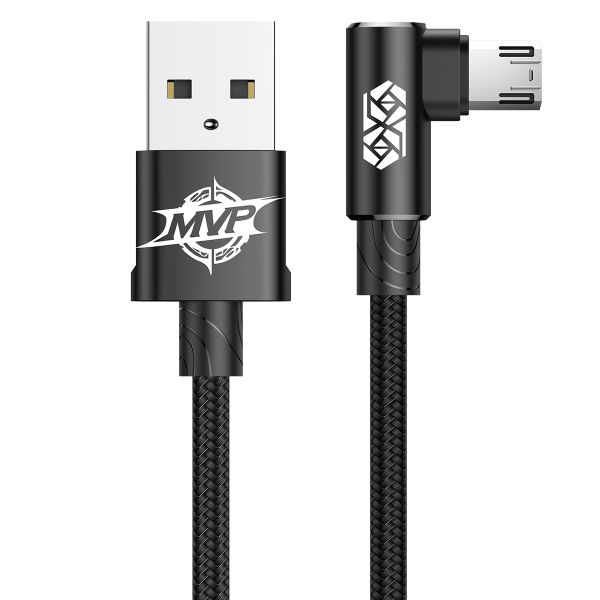 Baseus 2A/1.5A MVP USB Type-A 2.0 to Reversible Micro USB Cable - Black