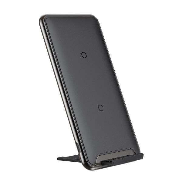 Baseus 10W - 2A Three Coil Wireless Charger with Desk Stand &amp; 1m Type-C
