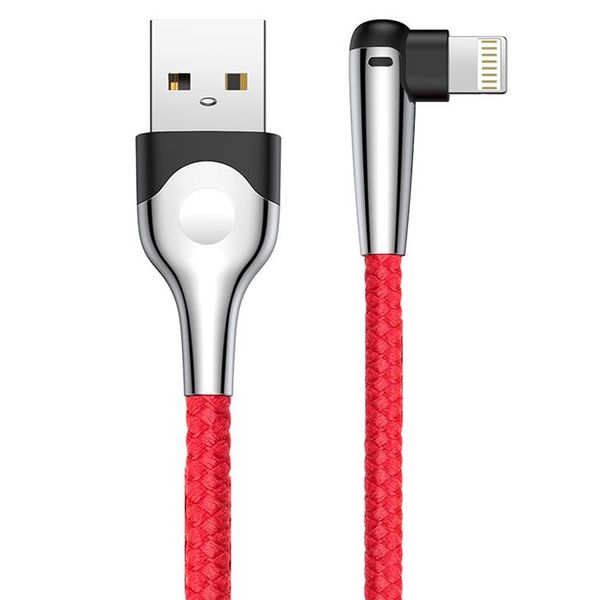 Baseus 2m - 1.5A LED MVP USB Type-A 2.0 to Lightning Cable - Red &amp; Silver