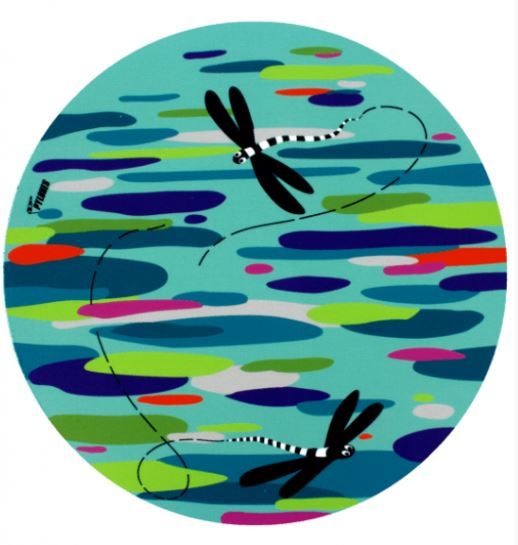 Pylones Reflect Round Mouse Pad - Green