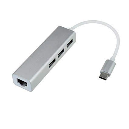 3 port USB 3.0 HUB with Ethernet &amp; Type-C for MacBook