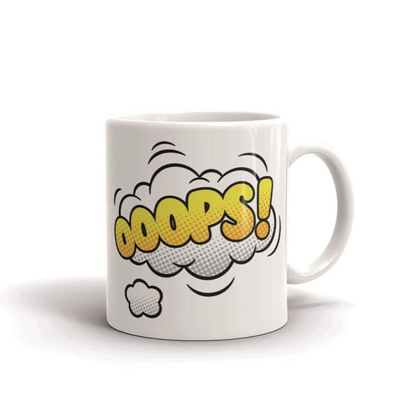 MugNolia Comic Book Words Oops! Coffee Mug