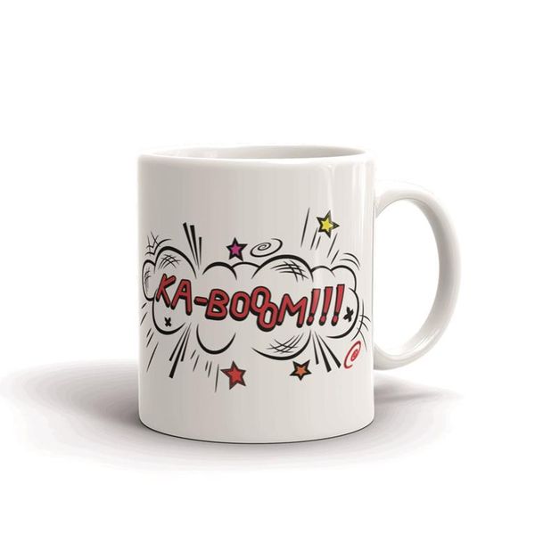 MugNolia Comic Book Words Ka-Boom! Coffee Mug