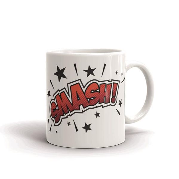 MugNolia Comic Book Words Smash! Coffee Mug