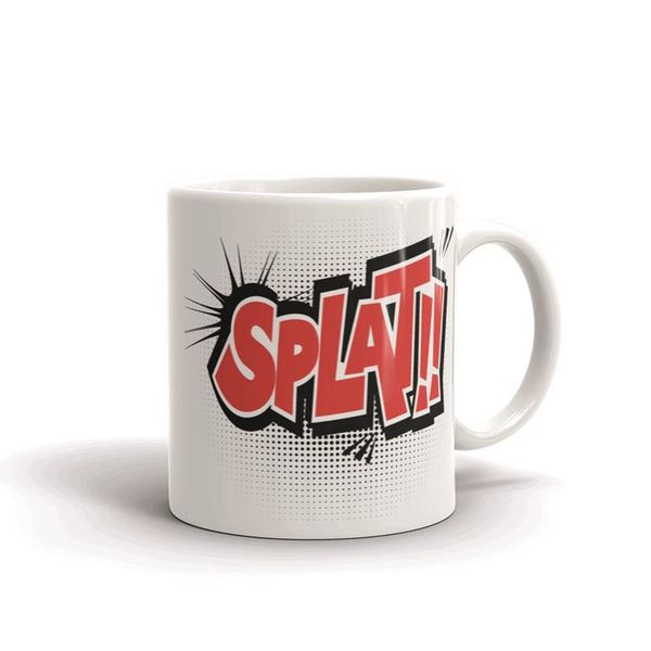 MugNolia Comic Book Words Splat! Coffee Mug