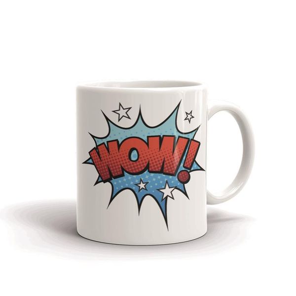 MugNolia Comic Book Words Wow! Coffee Mug