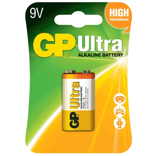 GP Batteries Ultra Alkaline 9V Single Card