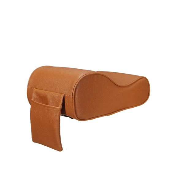 PU Leather Universal Auto Car Armrest Pad - Brown