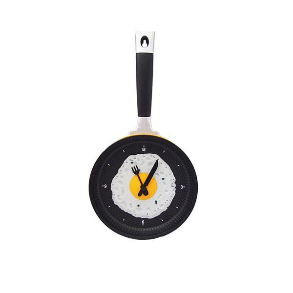 Creative Fried Egg Pan Round Wall Clock