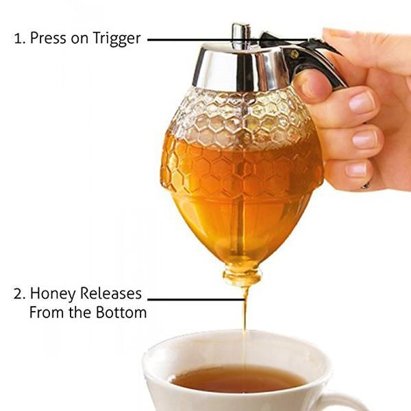 Transparent Honey &amp; Syrup Dispenser