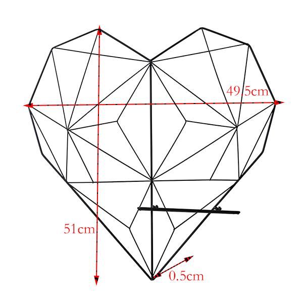 Heart Shape Grid Photo Wall Display Panel