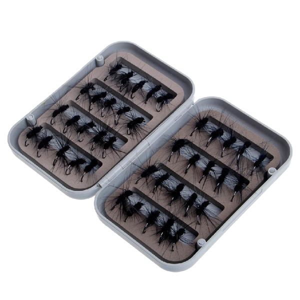 Fly Fishing Lure Flies Feather Hooks with Box - 40 Pieces