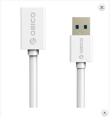 Orico USB 3.0 A-M to Female Round 1.5m Cable - White