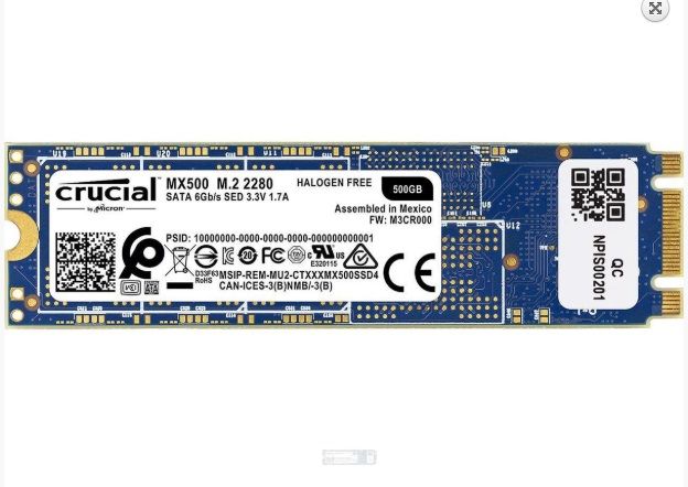 Crucial MX500 1000GB M.2 2280DS SSD