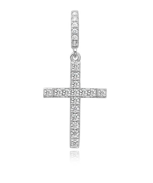 Dhia Jewellery Paved Cross Pendant embellished with Swarovski Zirconia