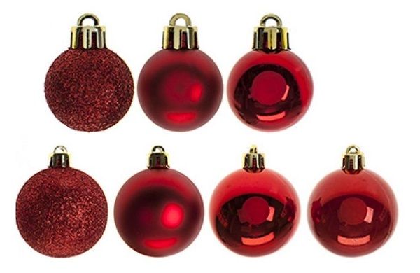 Christmas Baubles - Red (Pack of 2)
