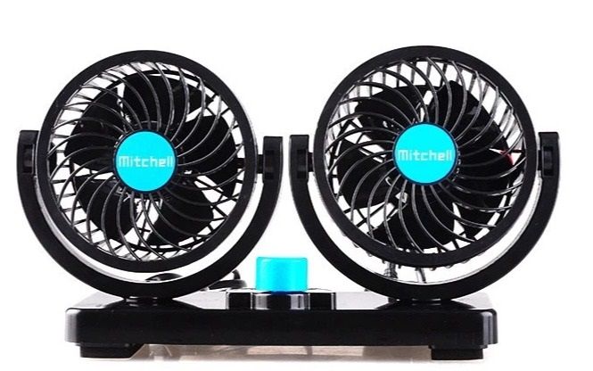 Dual Head Car Air Fan 12V 303