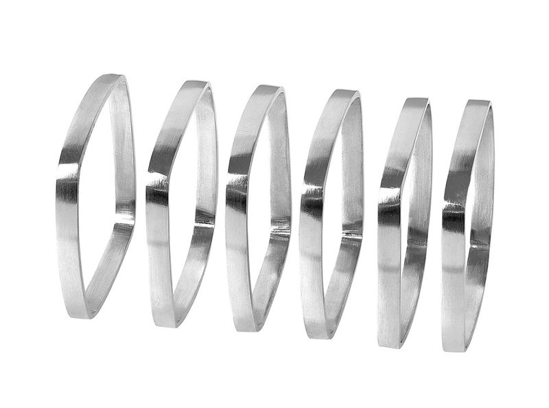 Blomus Napkin Rings Matt Nickel Fino - Set of 6