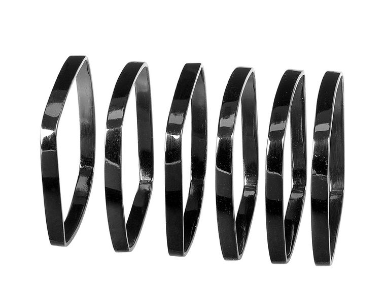 Blomus Napkin Rings Nickel Fino - Set of 6 (Black)