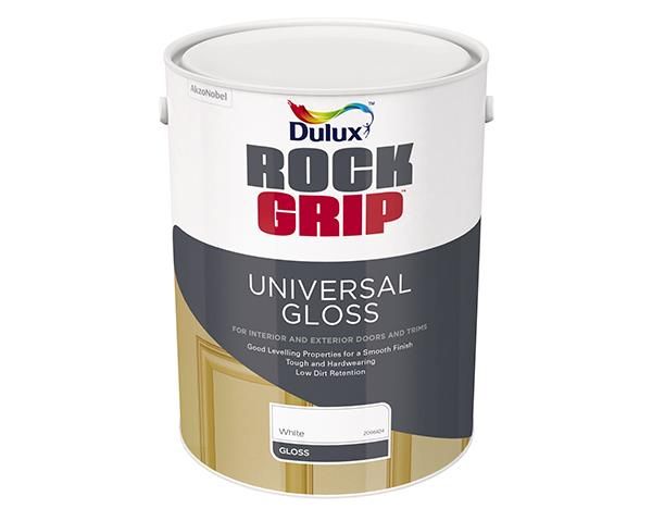 Dulux Universal Gloss Rockgrip Paint - White (5L)